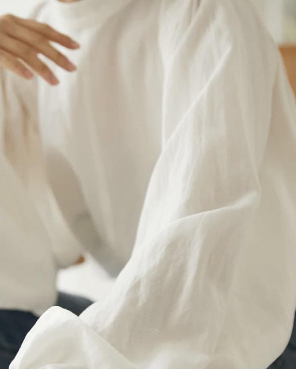 ビック シルエット t シャツ シャツ パーカー レディース ブラウス 白い ブラウス リバティ 春の福袋  母の日春 11枚目の画像