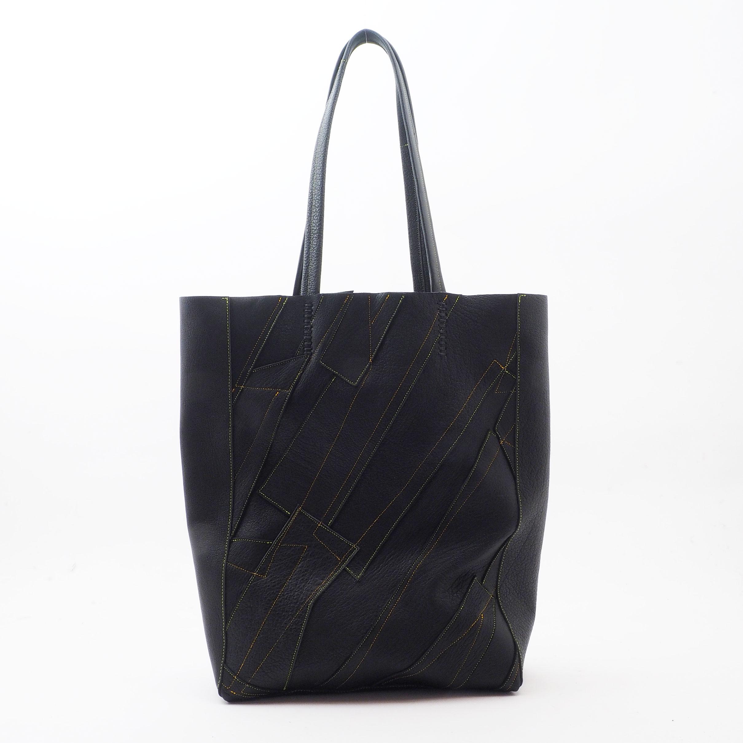 ＜sale即納＞クレイジーレザーバッグ（黒）/山羊＆バッファロー革/T058