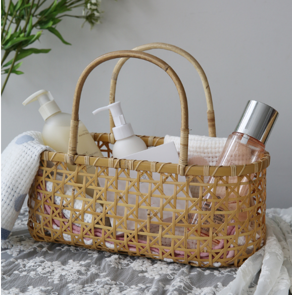 お茶の収納ボックス☆藤編☆美術工芸品☆茶道具☆手作り （民芸