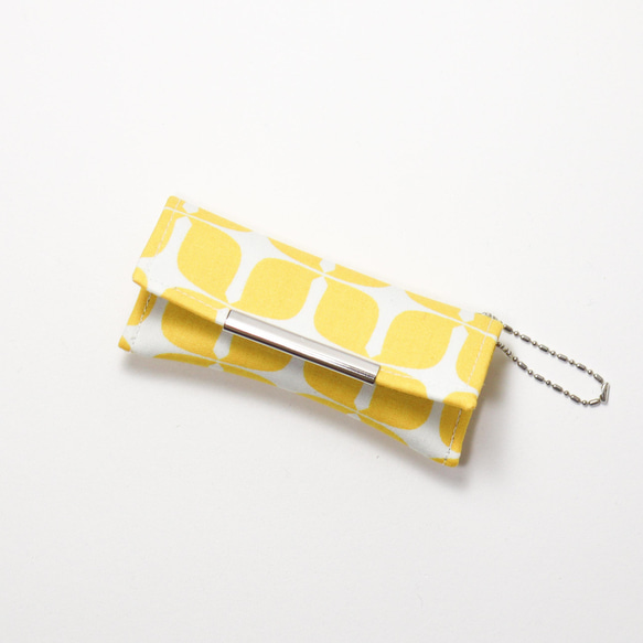 小さなコインケース マルチミニケース 幾何学ブロック 黄【受注生産】 2枚目の画像