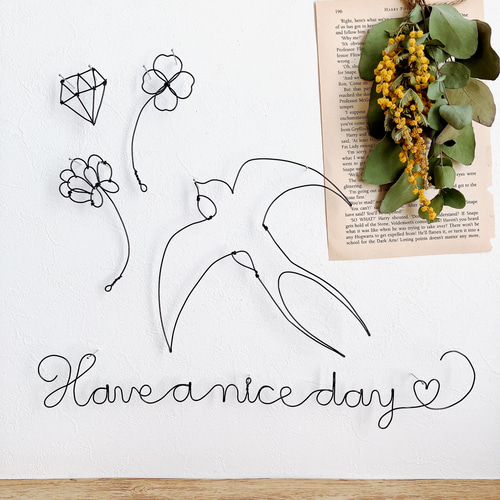 Have a nice day ♡ ワイヤーアート ワイヤーレタリング ウォール 