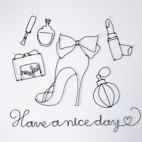 Have a nice day ♡ ワイヤーアート ワイヤーレタリング ウォール 