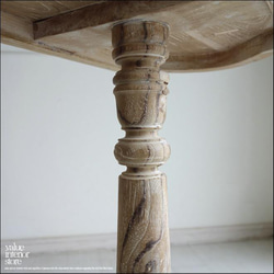 チーク無垢材 サイドテーブルANQN/NW カフェテーブル コーヒーテーブル 花台 飾り棚 プランツスタンド シャビー 7枚目の画像