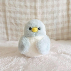 受注制作 みずいろの小鳥のちゅん ぬいぐるみ fuwamofu maisan 通販