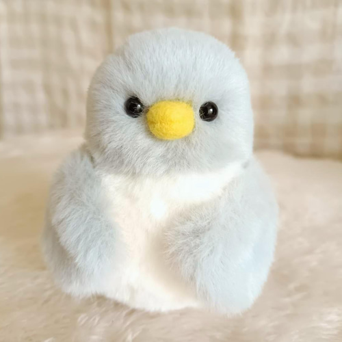 受注制作 みずいろの小鳥のちゅん ぬいぐるみ fuwamofu maisan 通販