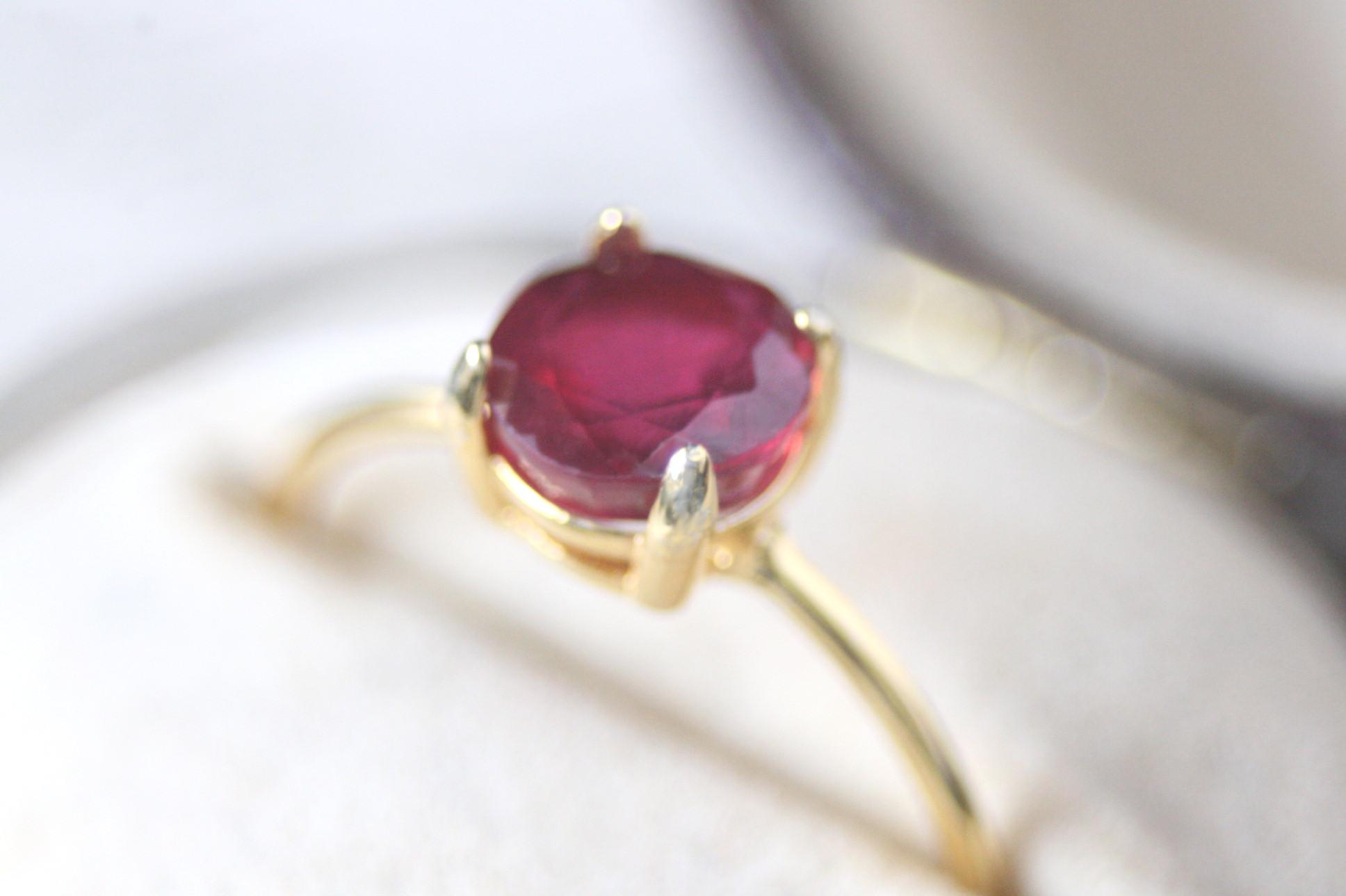 6mmルビー 大粒宝石質AAA天然石　リング　誕生日　母の日　クリスマス　プレゼント　シンプル　7月誕生石　指輪　赤