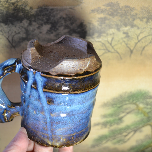 再入荷！】存在感のあるマグカップ(竹) コーヒーカップ ☆萩焼き 陶器