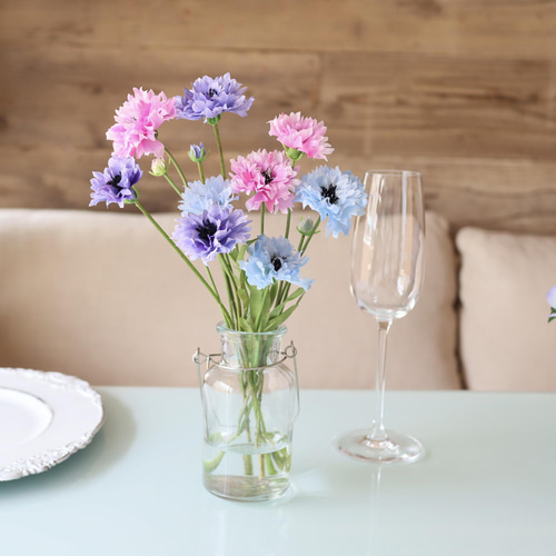 ずっと咲いている》矢車菊（コーンフラワー）アーティフィシャル