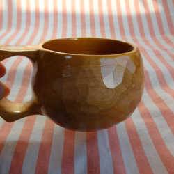　珍しい銀杏の一木彫りコーヒーカップ。 9枚目の画像