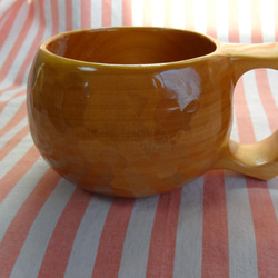 　珍しい銀杏の一木彫りコーヒーカップ。 2枚目の画像