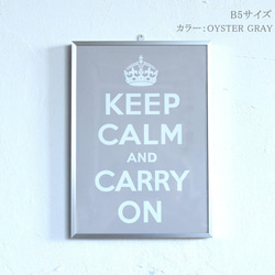 KEEP CALM AND CARRY ON  ★B5サイズ★【フレーム付ポスター/送料無料】 4枚目の画像