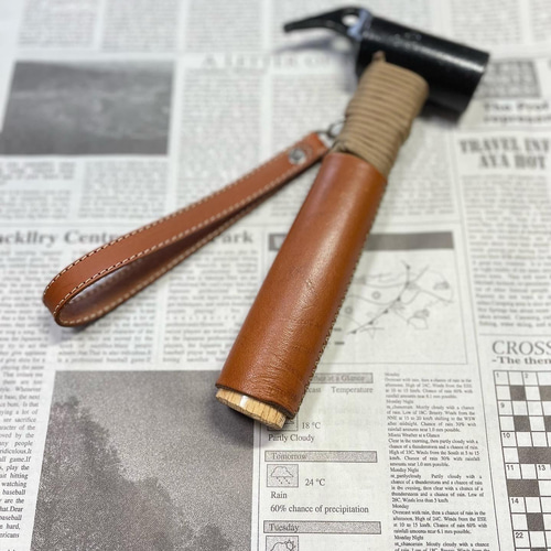 姫路レザー】 ハンマーストラップ その他インテリア雑貨 レザー