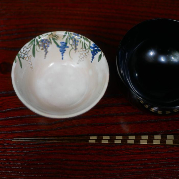 京焼・清水焼 ご飯茶碗　（藤） 6枚目の画像