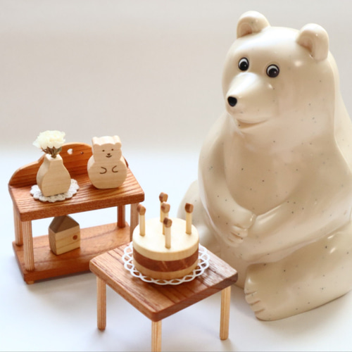 しろくま貯金箱 親子きのこ(ブラウン) 【公式通販】