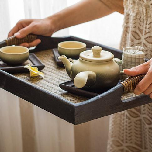 都内で 茶盤☆皿☆茶具☆茶道具☆藤編☆茶道☆手作り☆收納 その他素材 木工、竹工芸