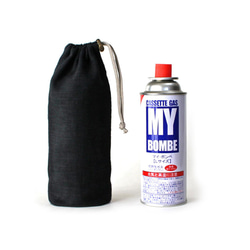 Kinchaku Daily 水筒/ペットボトル用 リネンキャンバス ブラック [ 水筒 ペットボトル 入れ 収納 ] 7枚目の画像