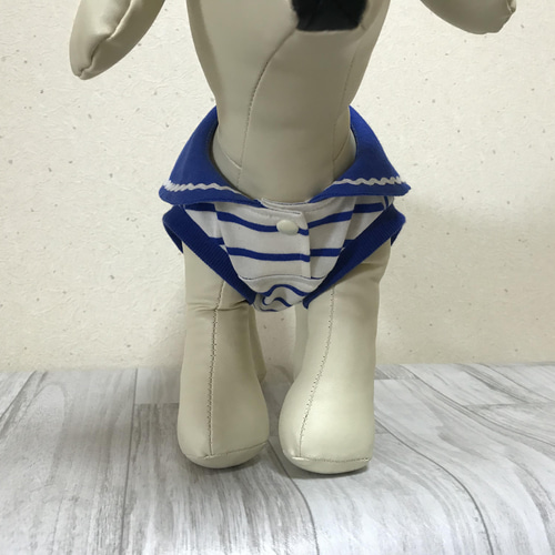 ハンドメイド　セーラーカラータンクトップ　オーダー小型犬 ハンドメイド セーラーカラータンクトップ オーダー小型犬
