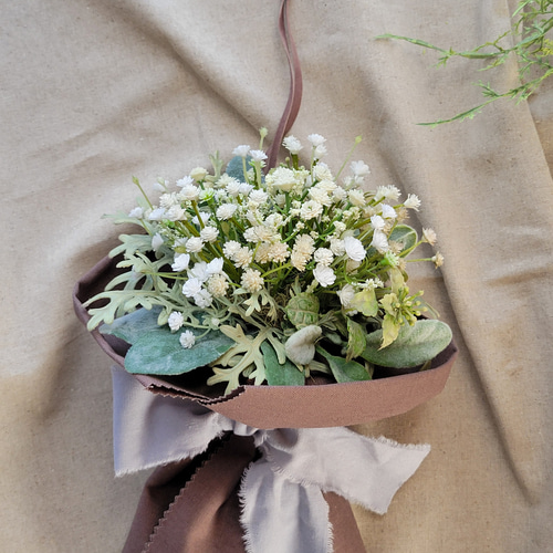 ｱｰﾄﾌﾗﾜｰ♡かすみ草の花束 アートフラワー Tsumi-kusa 通販 13782537