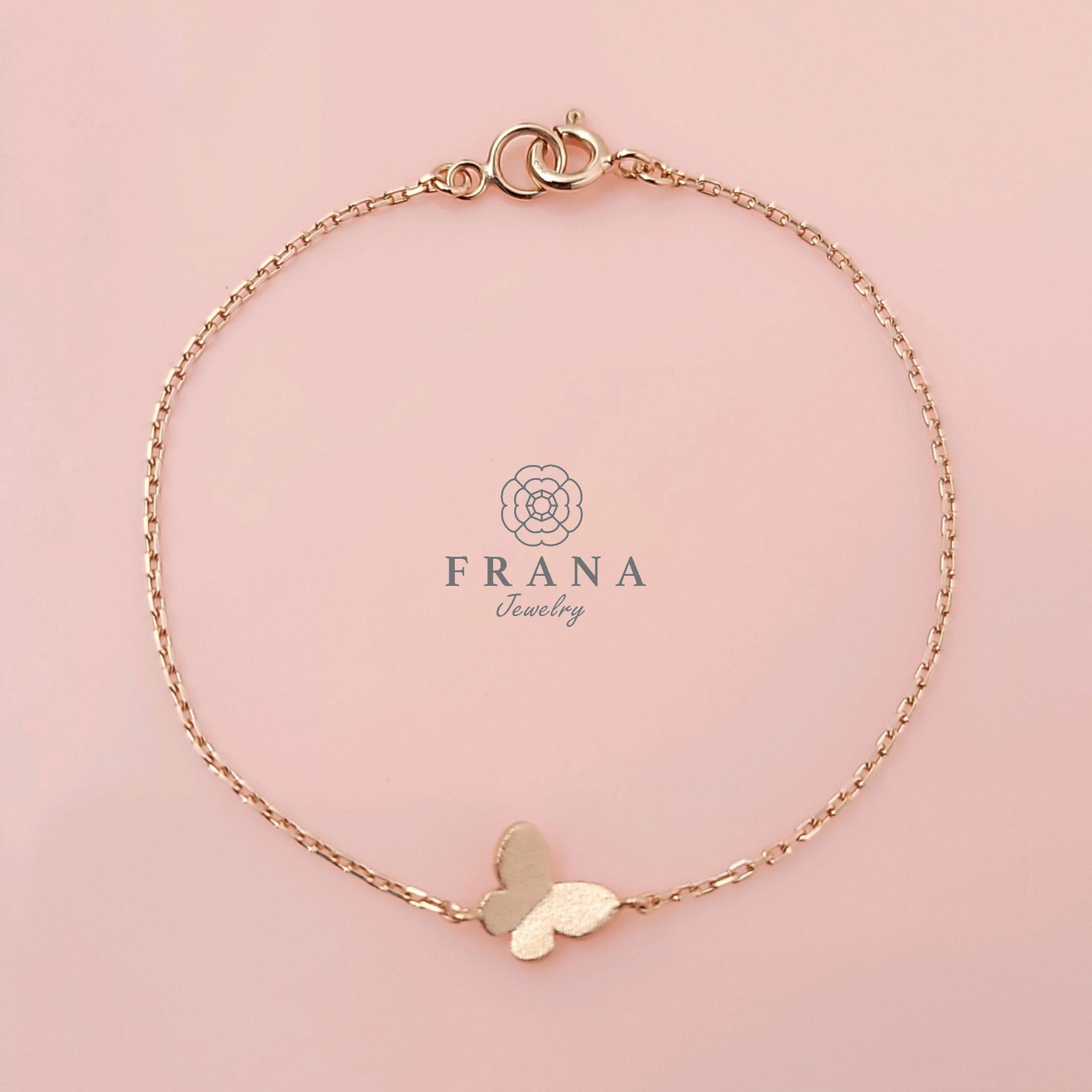 【大人気シリーズ】小さな蝶のシンプルブレスレット(ゴールド・シルバー・ピンクゴールド)＊ちょうちょ＊ギフト プレゼント