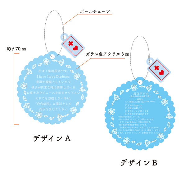 ヘルプマーク　ヘルプカード　キーホルダー 2枚目の画像