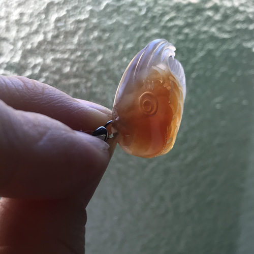 ゴビ石−868 ゴビ瑪瑙 手彫り 魚 天然石 KIKI 通販 13782923
