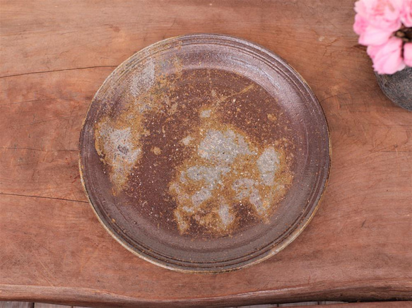 備前瓷盤 (21 cm) sr3-075 第1張的照片