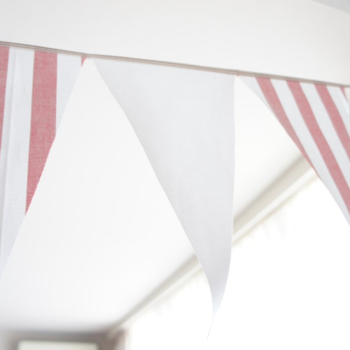 特注 布ガーランド 290cm 赤ストライプのみ 4本 ガーランド serefe  