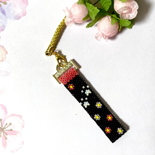 猫ちゃんストラップ【デリカビーズ織り】 その他アクセサリー hiro-asu