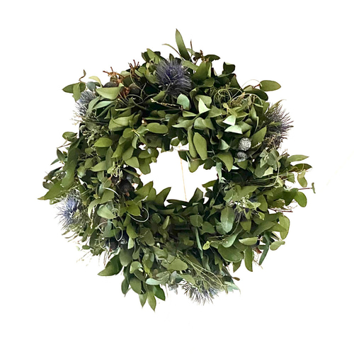 ドライユーカリのシンプルフライングリース ドライフラワー