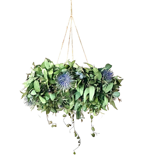 ドライユーカリのシンプルフライングリース ドライフラワー