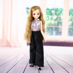リカちゃん服＊レースのチュールスカート（黒）＊ブライス その他人形