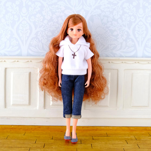 リカちゃん服＊プリントパーカー（半袖） その他人形 メープルの 