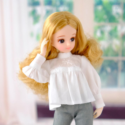 リカちゃん服＊パフスリーブブラウス（ホワイト）＊ブライス その他