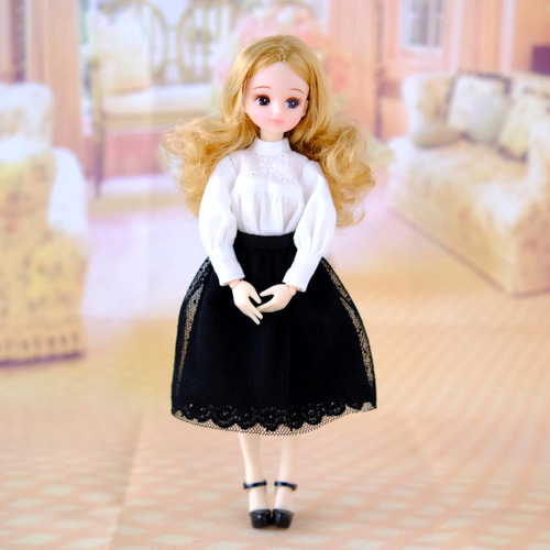 リカちゃん服＊パフスリーブブラウス（ホワイト）＊ブライス その他