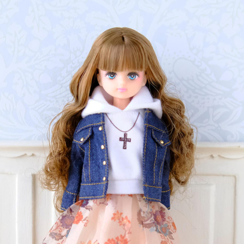 リカちゃん服＊スタンドカラーのデニムジャケット＊ブライス