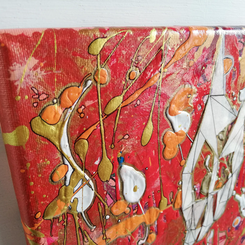 ○送料無料原画一点物○『geometric abstract hand/幾何学と抽象