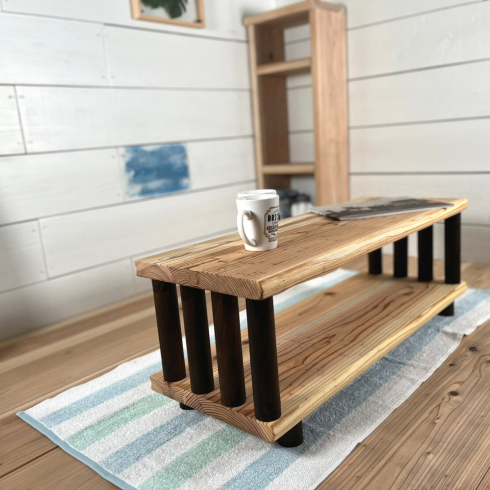 杉と丸太のローテーブル♪ ローボード テレビ台