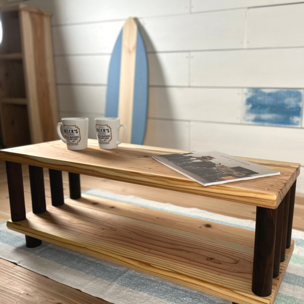 杉と丸太のローテーブル♪ ローボード テレビ台