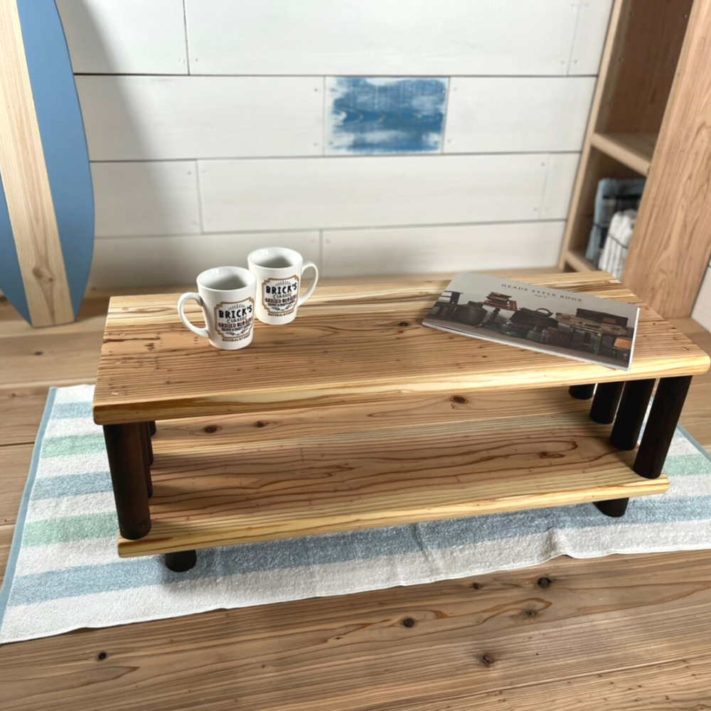 杉と丸太のローテーブル♪ ローボード テレビ台