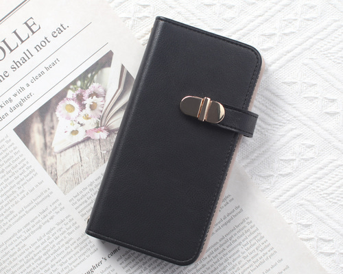 送関込【Harper & Blake】カード収納ミラー付スマホケース /鳥 Harper & Blake】お洒落カード収納ミラー付スマホケース馬水玉
