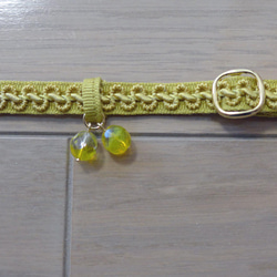 猫の首輪　ヴィンテージブレード　イエロー 4枚目の画像