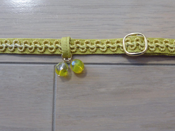 猫の首輪　ヴィンテージブレード　イエロー 4枚目の画像