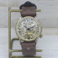BHW120 手動上鍊 黃銅 32mm 羅馬數字浮動索引 手工腕錶 [BHW120] 第3張的照片