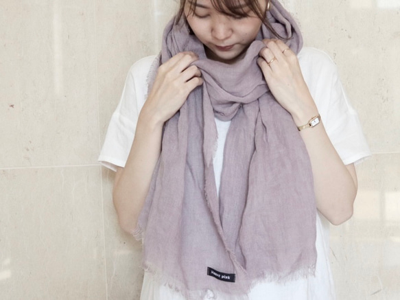 Summer Stole Linen Gauze ・薰衣草色 No.228 第2張的照片