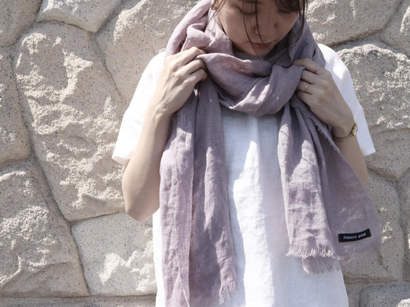 Summer Stole Linen Gauze ・薰衣草色 No.228 第9張的照片