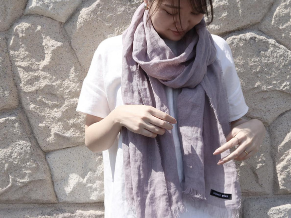 Summer Stole Linen Gauze ・薰衣草色 No.228 第8張的照片