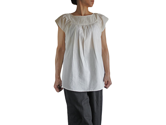 平紋細布短袖可愛襯衫 (BCG-078-02) 第1張的照片