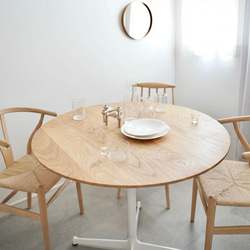 直径90cm/オーク無垢/丸テーブル/ラウンドテーブル/ダイニングテーブル