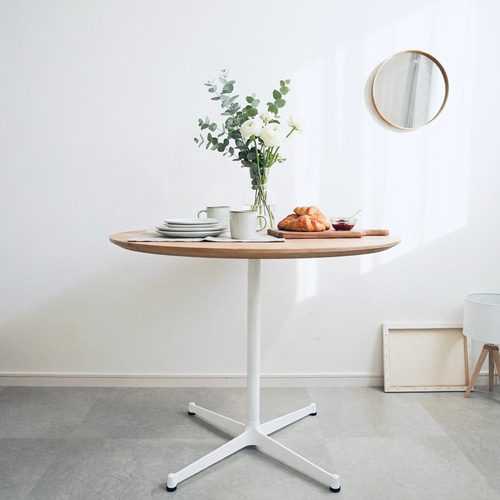 直径90cm/オーク無垢/丸テーブル/ラウンドテーブル/ダイニングテーブル