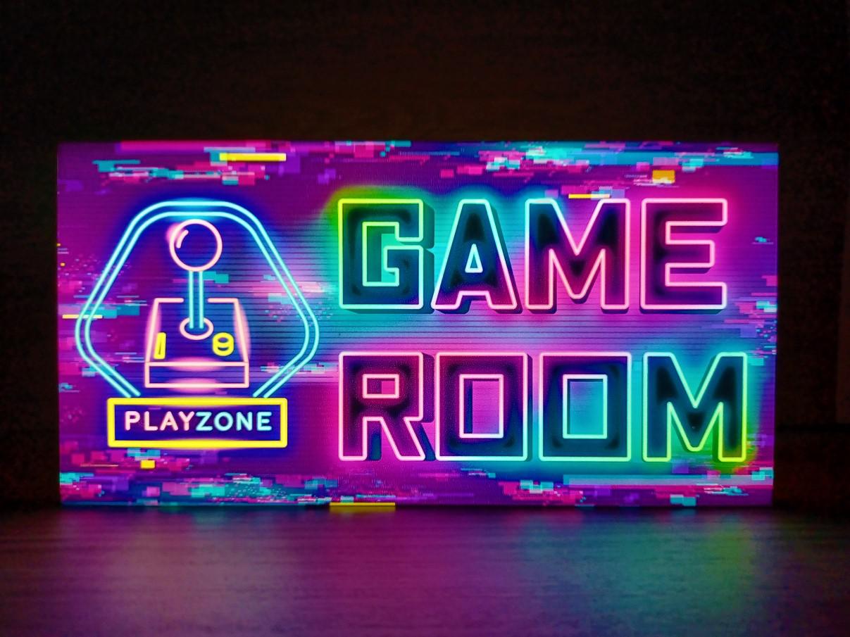 【文字変更無料】GAME ゲームルーム Eスポーツ 看板 置物 ライトBOX 29a882babac4df9a91fb44553250c4